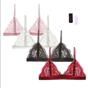 4 Pack Lace Bralettes